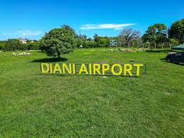 Diani Airport (Ukunda Airport, UKA) terminal and apron on Kenya's south coast
